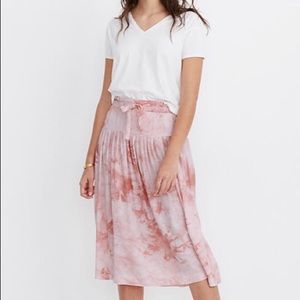 NWT Madewell Tie-Front Paperbag Midi Skirt Small